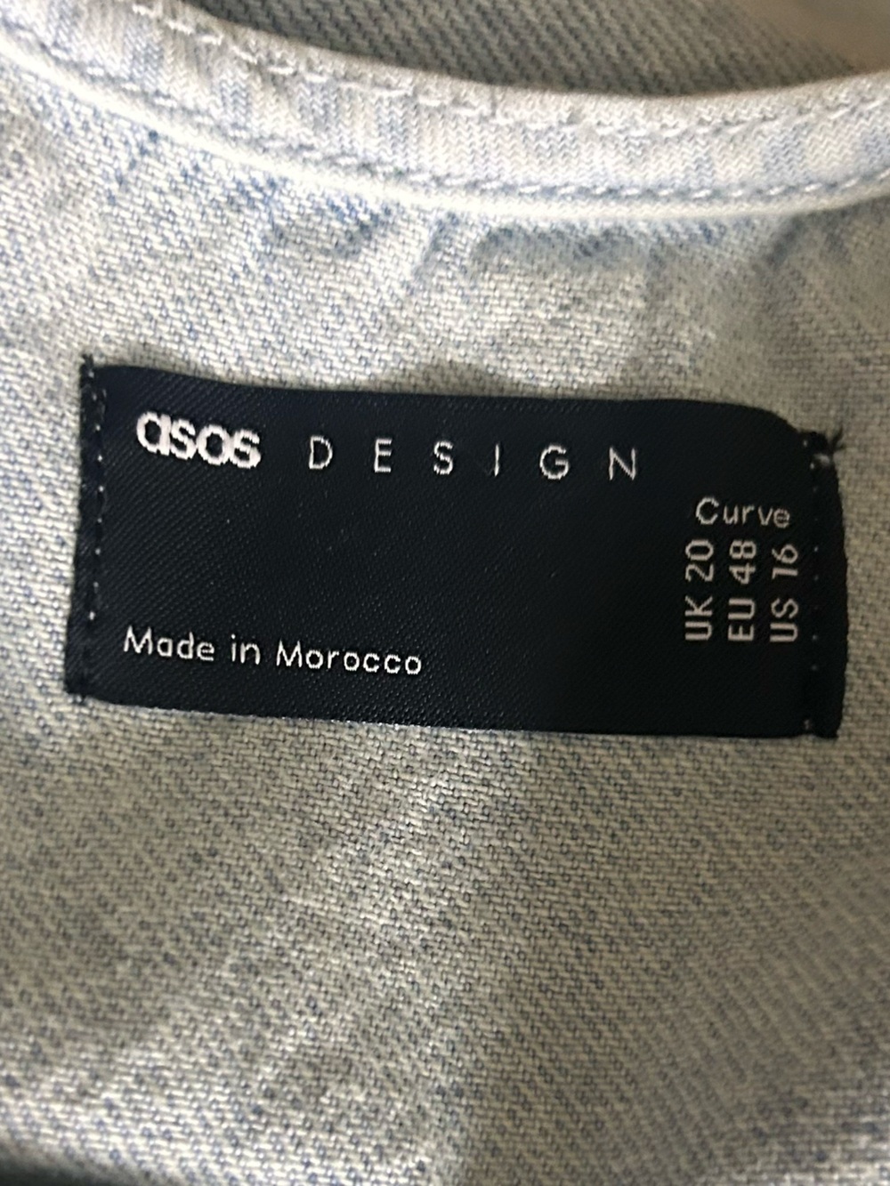 ASOS drop waist denim dress size 16 with low back - Picture 4 of 9